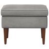 Footstool Light Grey 55 x 35 x 41 cm Velvet
