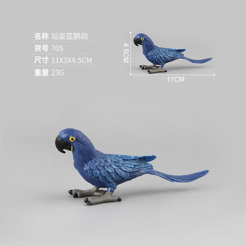 Realistic Pvc Parrot Figurines Set Of Six Colorful Decorative Animal Models