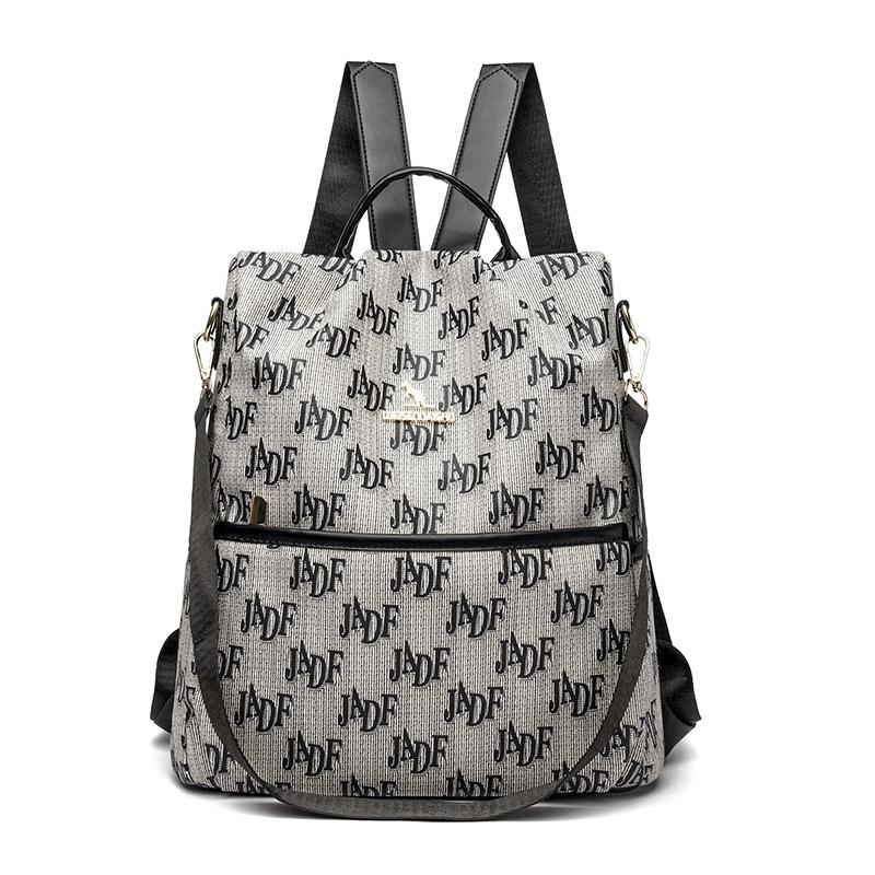 Letter Print Anti-Theft Backpack Large Capacity Women's Backpack Student Schoolbag