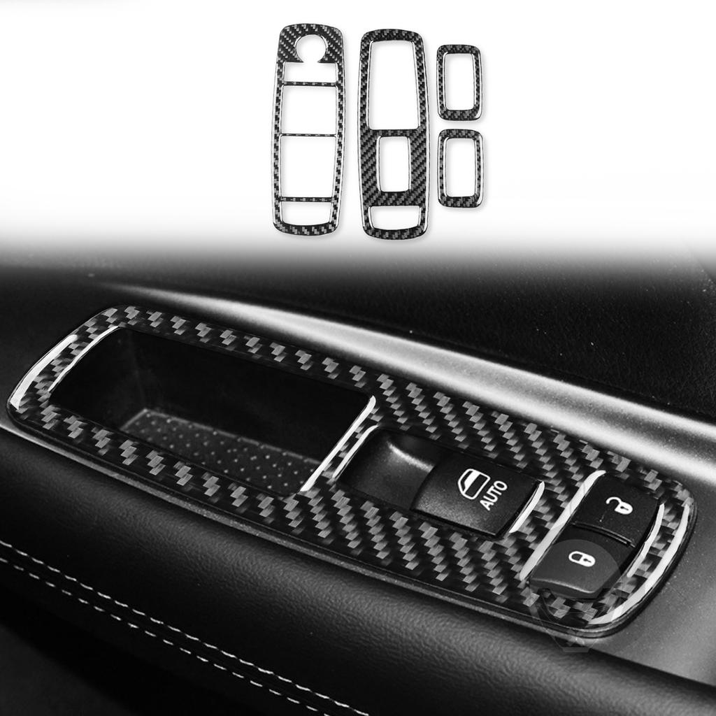 Pro Dodge Journey 2011-2017 Panel ovladače stahování oken z uhlíkových vláken Kryt ozdobné lišty Příslušenství interiéru vozu Dekorativní samolepka