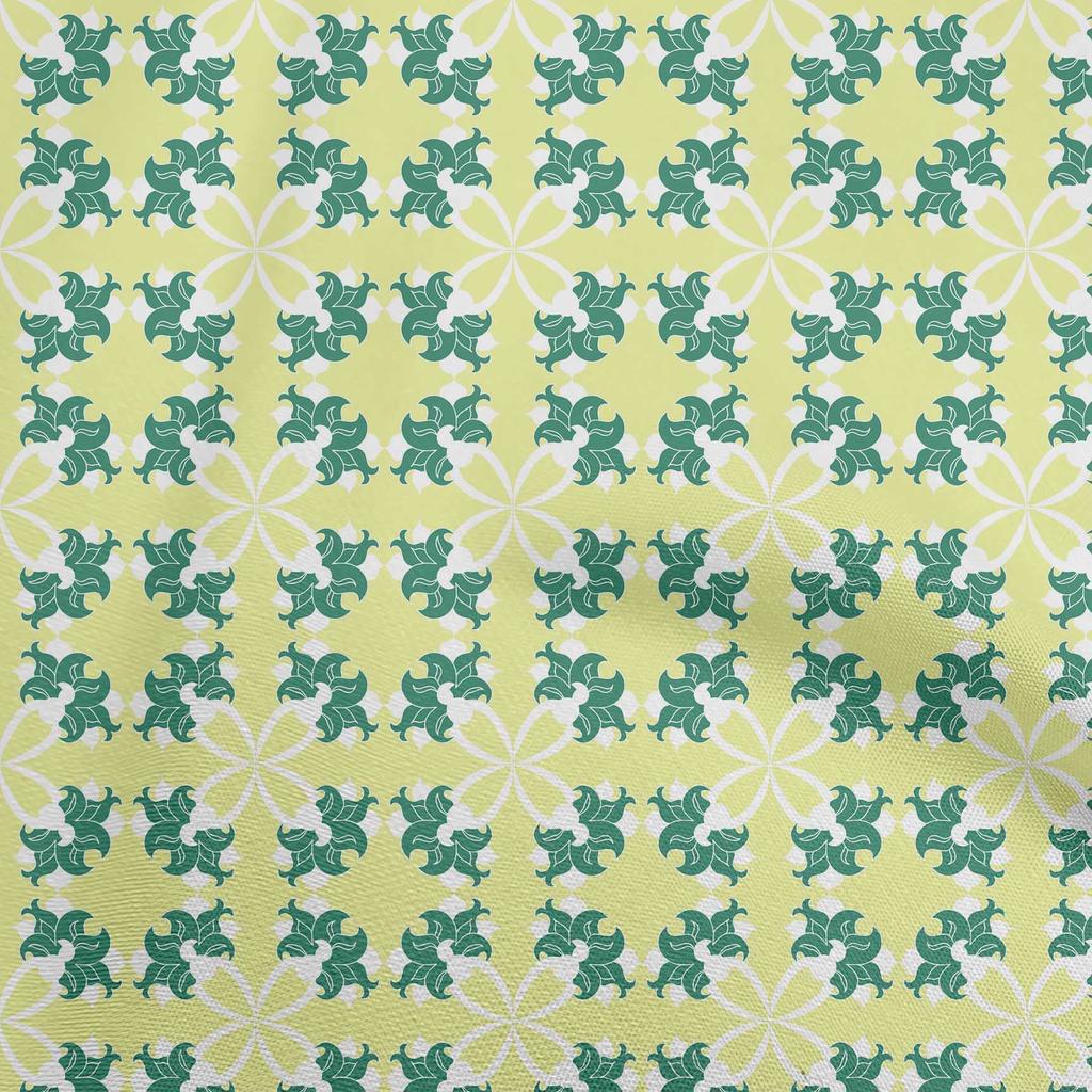 oneOone Cotton Flex Dark Beige Fabric Asian Block Print Traditional Tile Diy Clothing Quilting Fabric Print Fabric By Yard 40 Inch