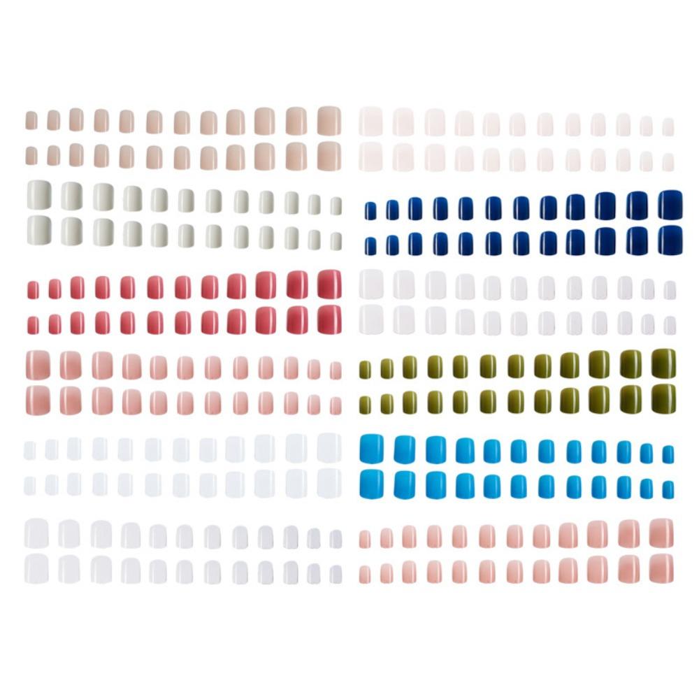 288pcs French Fake Nails Short Nail Tips Detachable False Nails for DIY