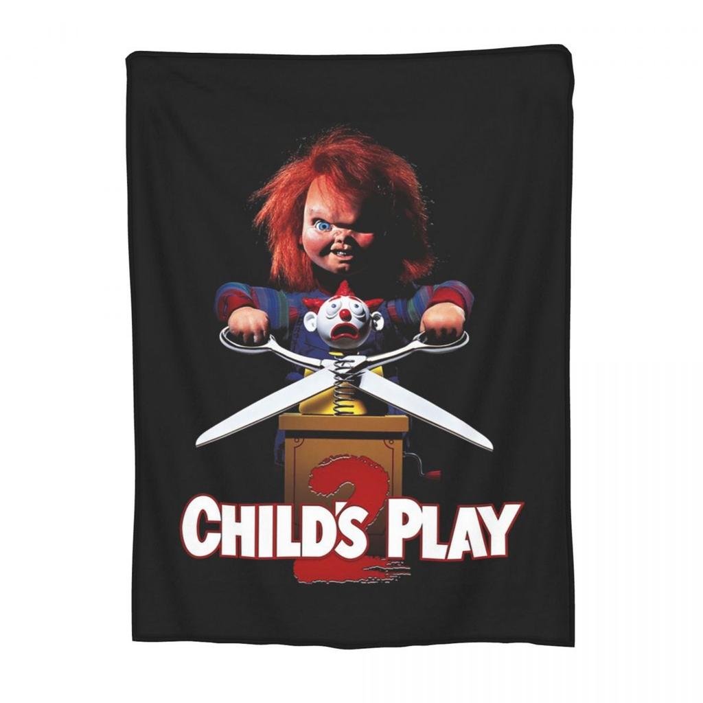 Chucky Puppe Decken Weiche Warme Flanell Überwurfdecke Bettwäsche für Bett Wohnzimmer Picknick Reise Zuhause Sofa