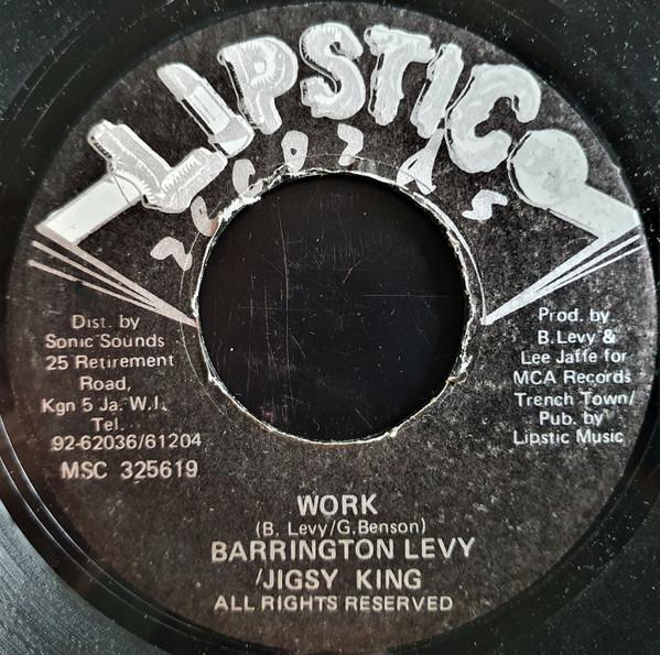 

7inch Record BARRINGTON LEVY JIGSY KING Work MSC325599 Lipstic Jamaica Reggae Ska Dub Used