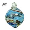 Artistic Indoor Outdoor Decor Hand Blown Glass Ball Ornament, Colorful Christmas Hanging Decoration Reflective Baubles for Tree, Window, Patio,