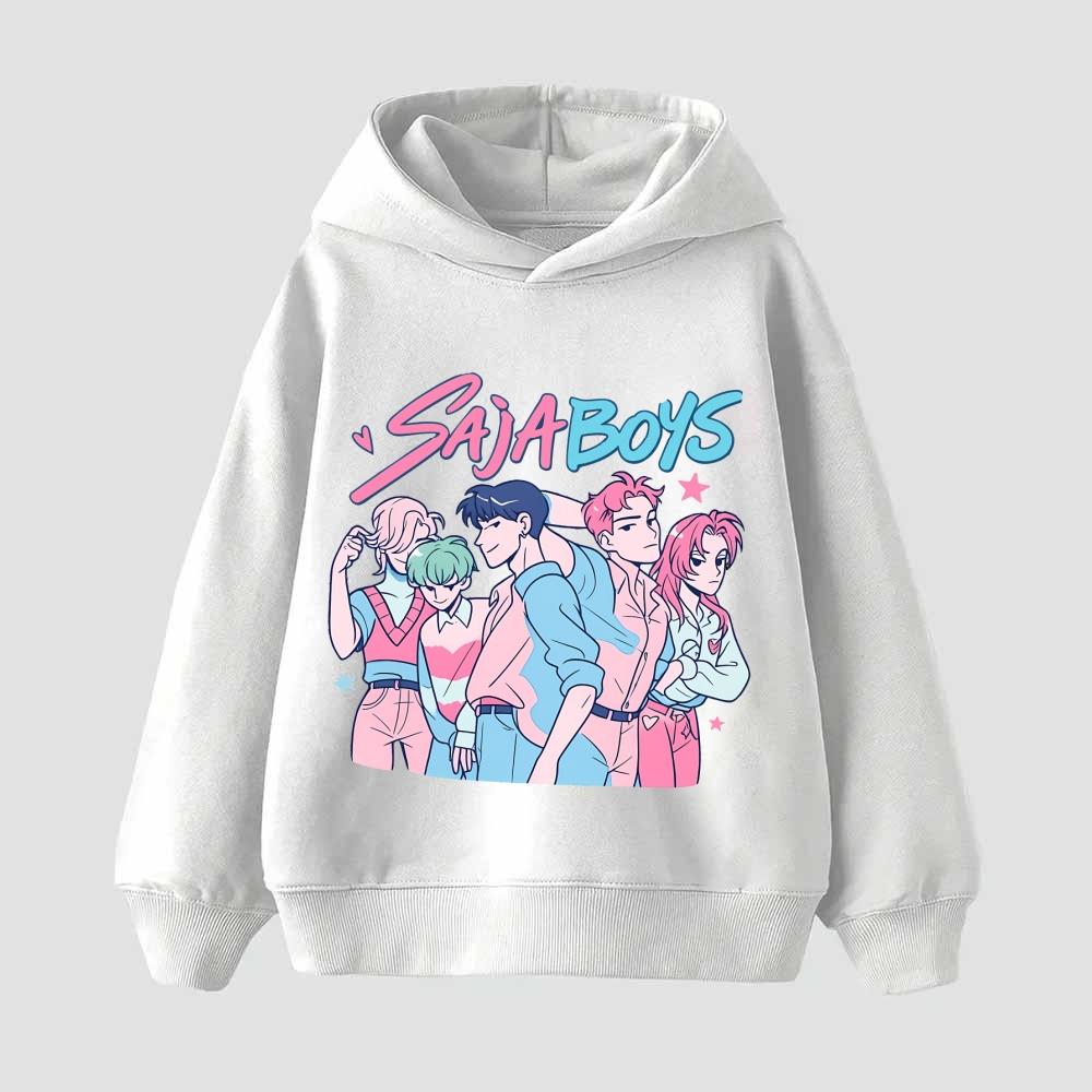 K-pop Demon Hunters Sweet Hoodie for Children Anime Cute Hooded Sweatshirt Boys Girls Spring Autumn Fashion Sports Hoodies Gifts