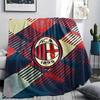 1pc AC Milan Print Flannel Blanket, High quality Comfortable for All Seasons, Home Decor, Warmth and Comfort, Perfect for Christmas Gifts05
