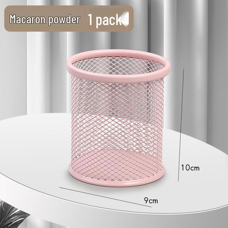 Stylish Black Metal Mesh Pen Holder for Desktop