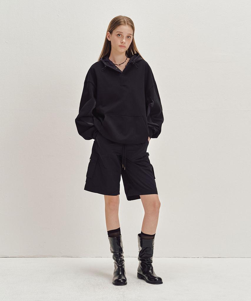 Sekeonmonollogeu Balloon Nylon Carpenter Banding Shorts [Black]_Sept065Black
