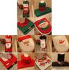 Festive Christmas Santa Toilet Seat Cover Set With Snowman And Reindeer Designs