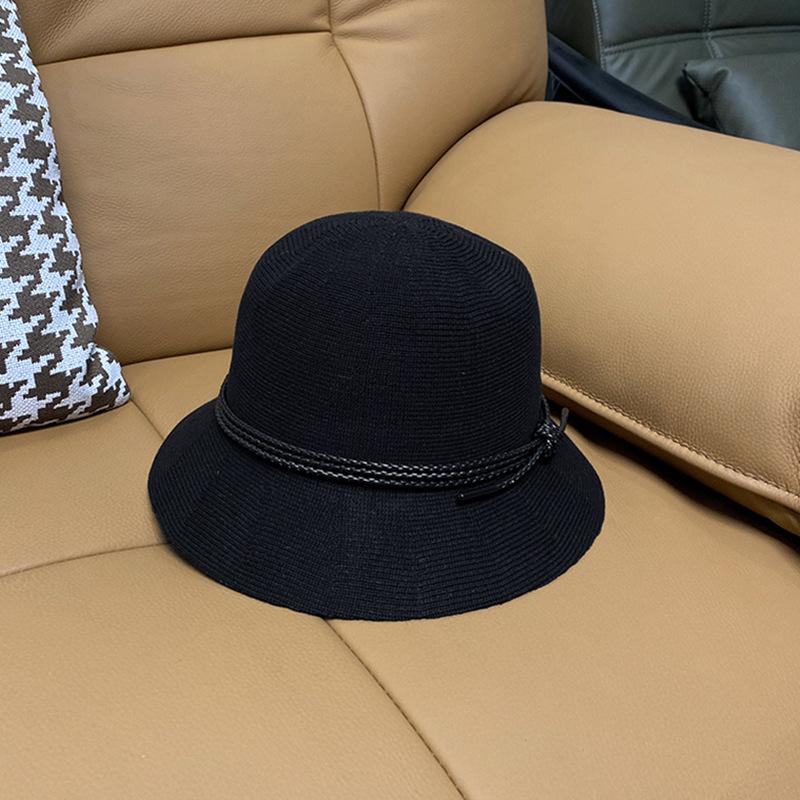 

Versatile Hat Style Straw Woven Exquisite Knot Womens Sunshade Fisherman Hatscaps чорний