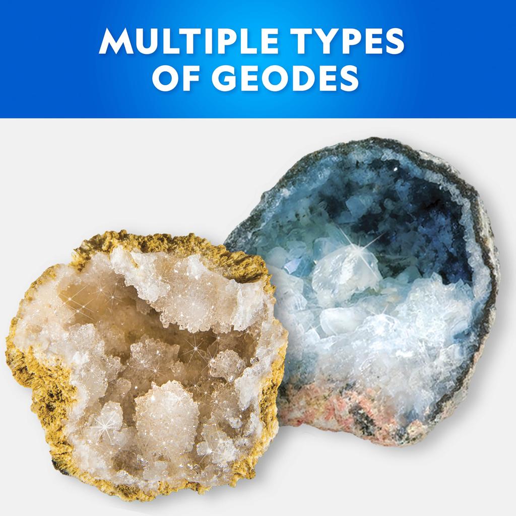 National Geographic Crack Open 15 Geodes and Explore Crystals with NATIONAL GEOGRAPHIC [National Geographic] [Product]