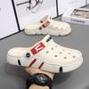 Große Größe neue Lochschuhe Herren Gartenschuhe weiche Sohle hohler Zehenbereich Schlepp-Freizeitsandalen tragen Strand Herren
