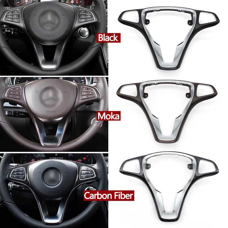 Car Chrome Steering Wheel Cover Trim Panel Replacement For Mercedes Benz A B C E CLS CLA Class W176 W246 W205 W117 W218 W213