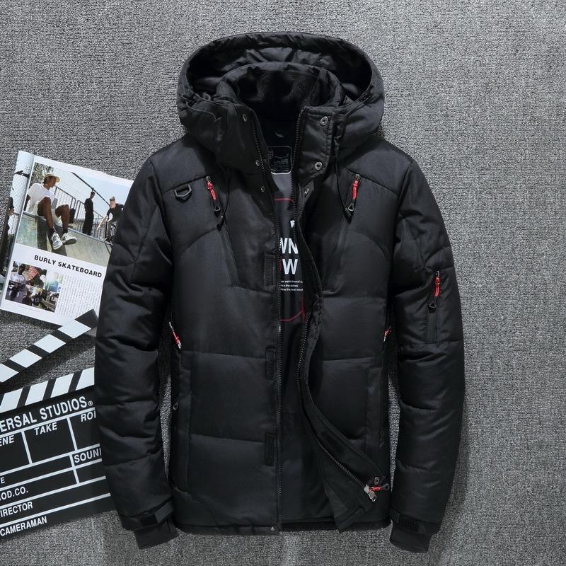 

2026 New Autumn Winter Men Clothes Trendy Thickened Jacket Outdoor Warm Solid Color Jacket Large Size Coats For Man M чёрный