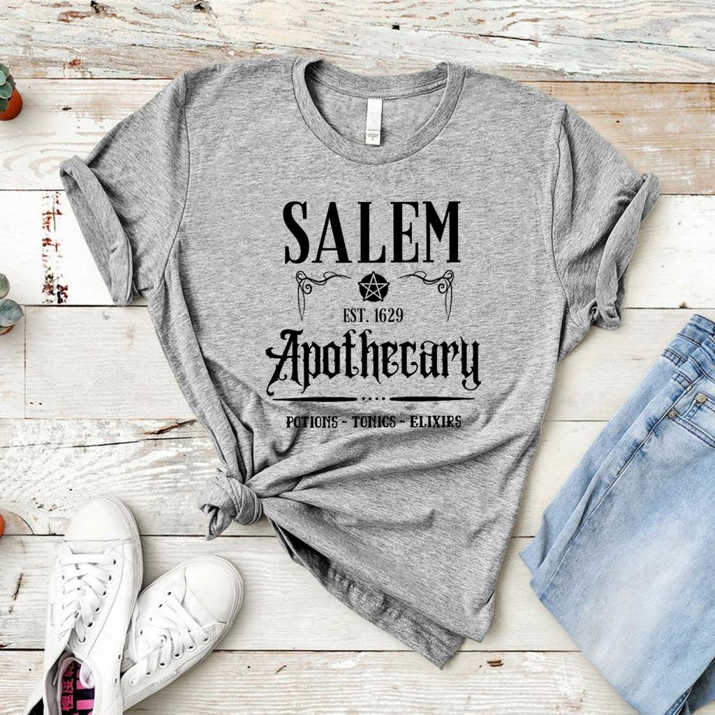 Salem Apothecary T-Shirt Halloween Apothecary Tshirt Witch Sisters Shirt Funny Halloween Tee Woman Tshirts Graphic Tees