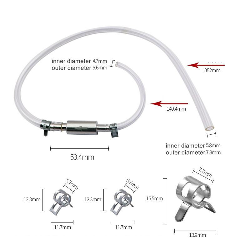 Motorcycle Brake Bleeder Kit, Manual Fluid Extractor Pump, One-Way Check Valve Hydraulic Brake Clutch Bleeding Tool, With Alumin