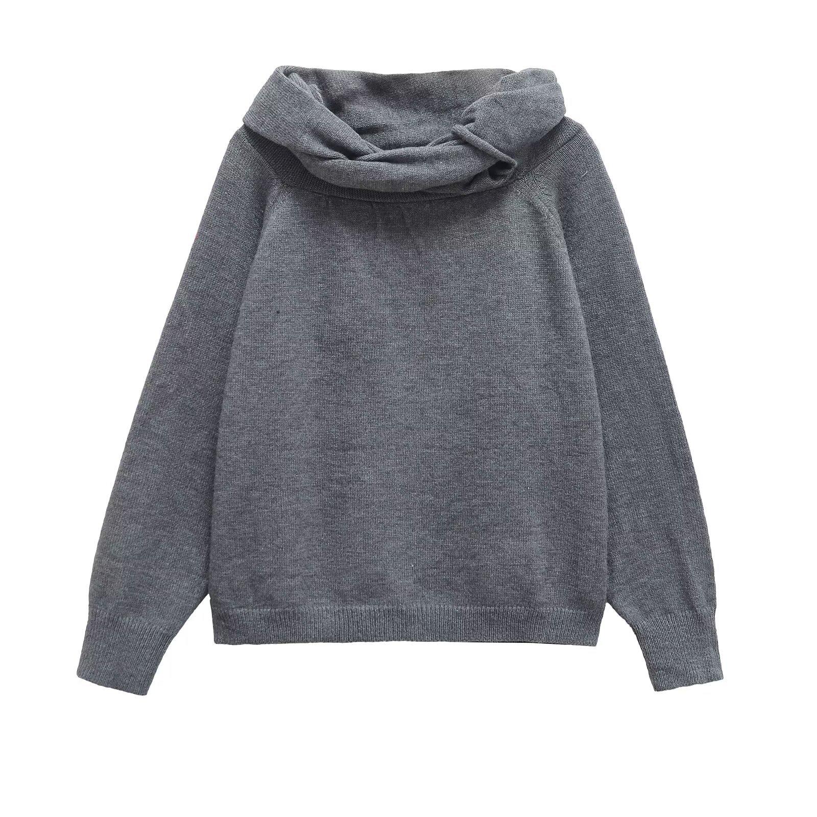 

2025 Spring Women s Elegant Slim One-Shoulder Knit Sweater Large