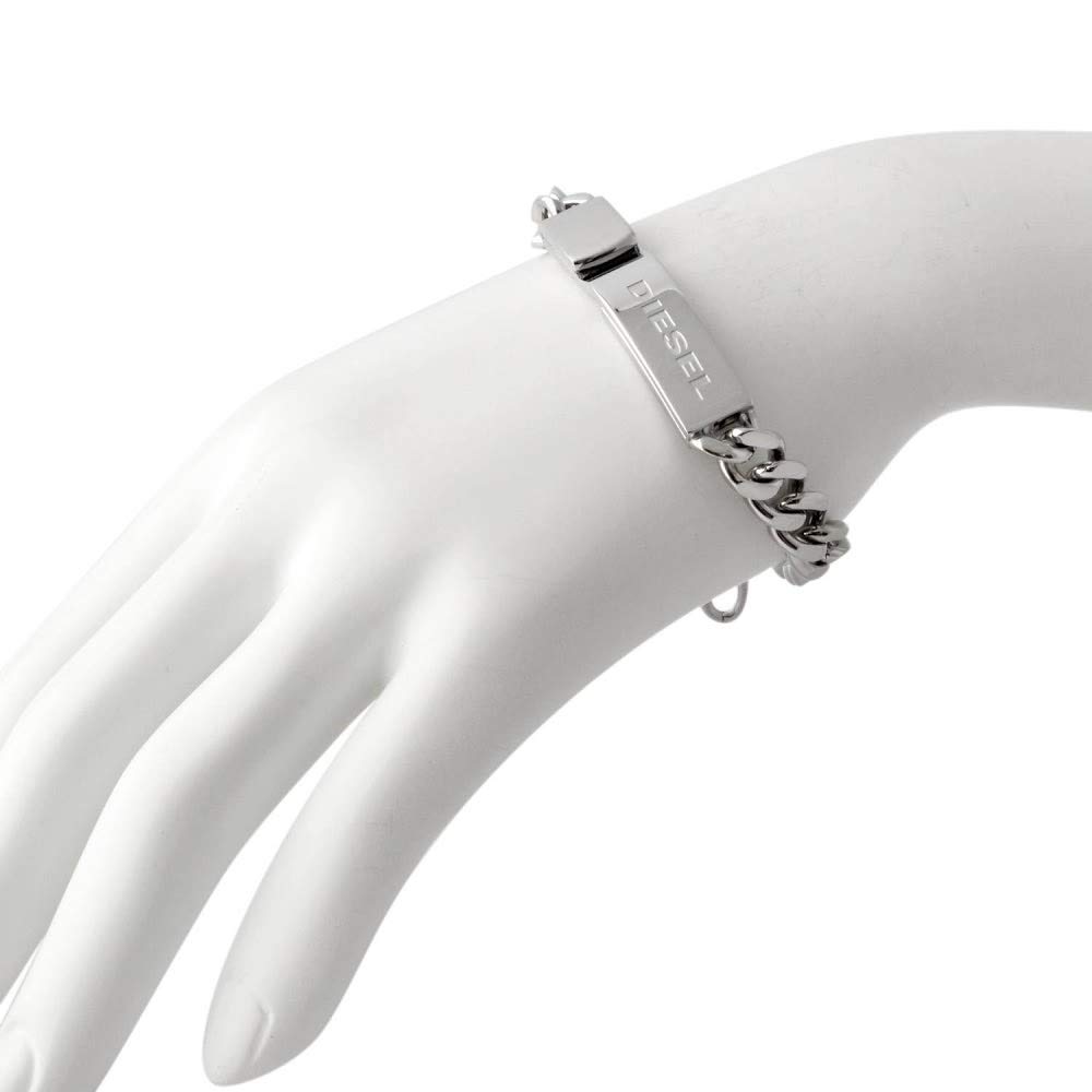 DIESEL DX0966040 Logo Plate Chain Bracelet & Men's [abde00151m]