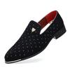Gorąca sprzedaż Męskie mokasyny Czarny Wiosenny wsuwany zamsz Męskie buty biznesowe Projektant Eleganckie buty wizytowe dla mężczyzn Zapatos Hombre