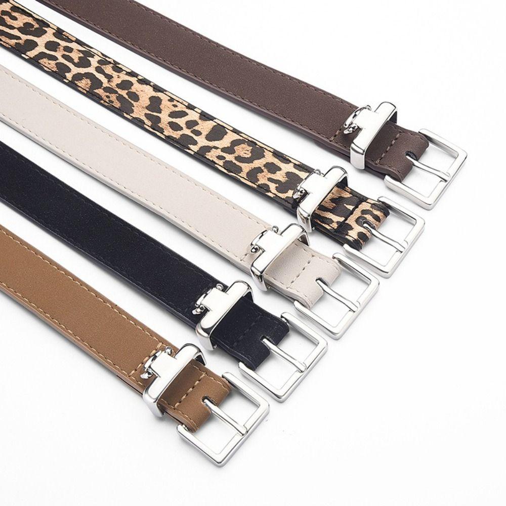 High-End Women's Belt Leopard Pattern Dress Jeans Belt Retro Leather Waist Belt  Streetwear