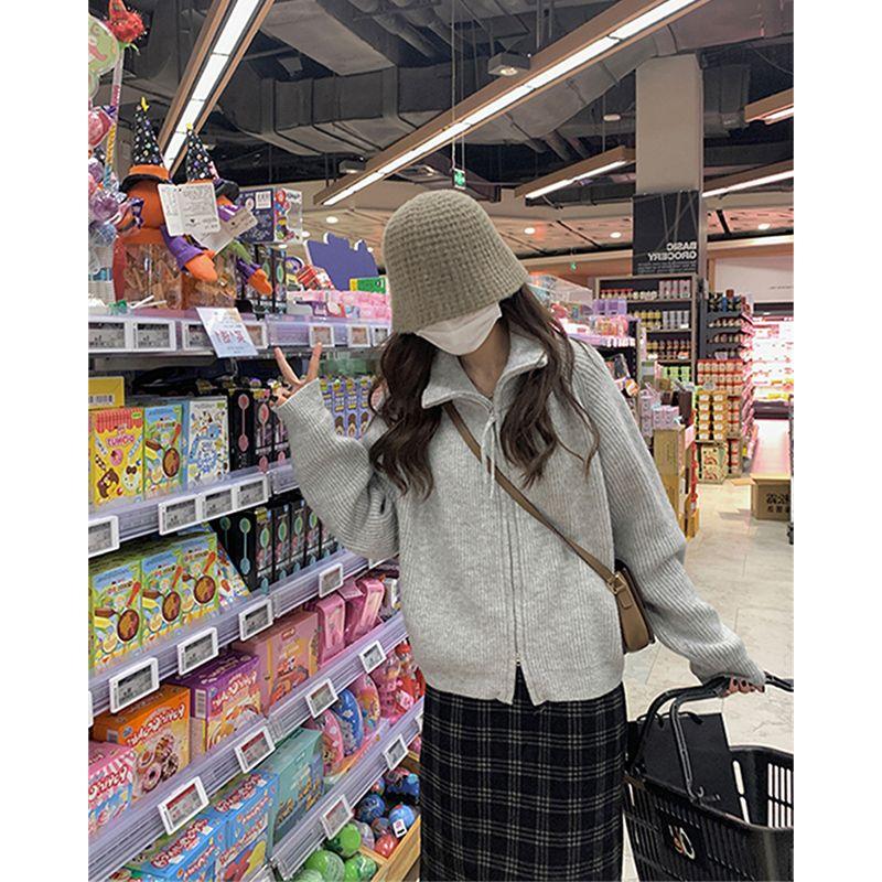 

Фантазийный Супер Милый Фиолетовый Вязаный Кардиган с Лацканами Light gray M Suggested 47.50 kg-55.00 kg