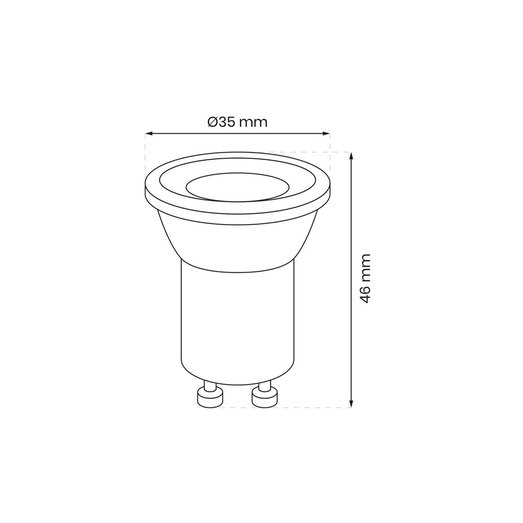 Żarówka Led 3W Mini Gu10 Ciepła 3000K