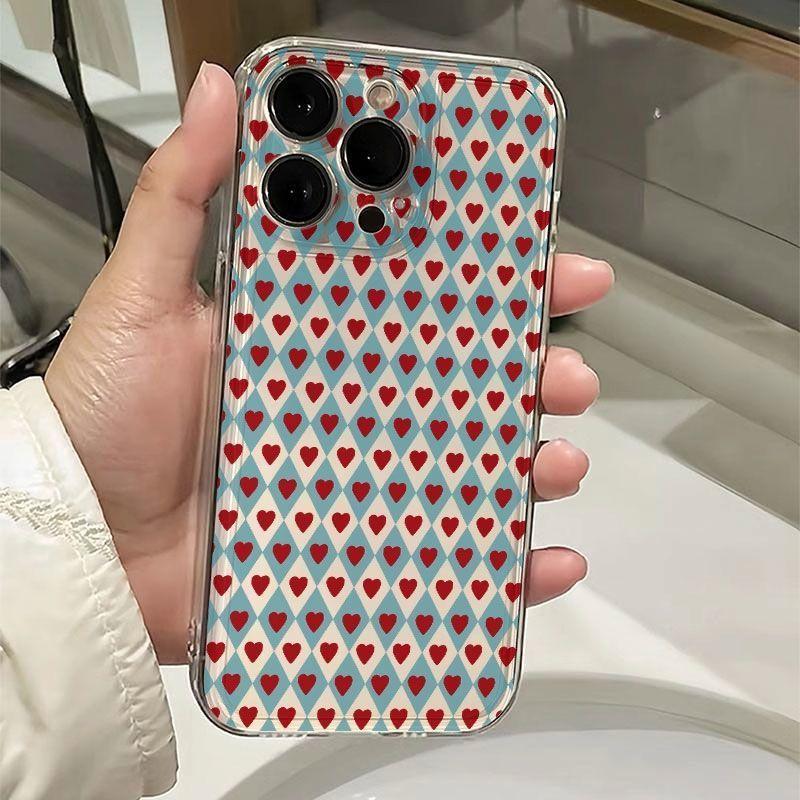 ins full screen small love iPhone17Promax mobile phone case advanced sense suitable for Apple 16Pro space case 15