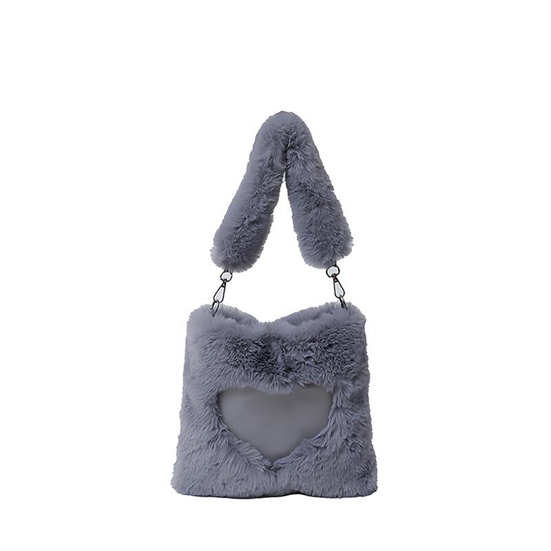Fashion Love Bag Plush Handbag Women's New Casual