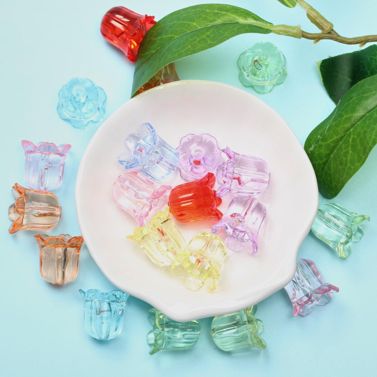 

20 шт. 17*15 мм прозрачный ландыш акриловое ожерелье DIY материал ручной работы аксессуары для изготовления ювелирных изделий цветы браслеты свободные бусины