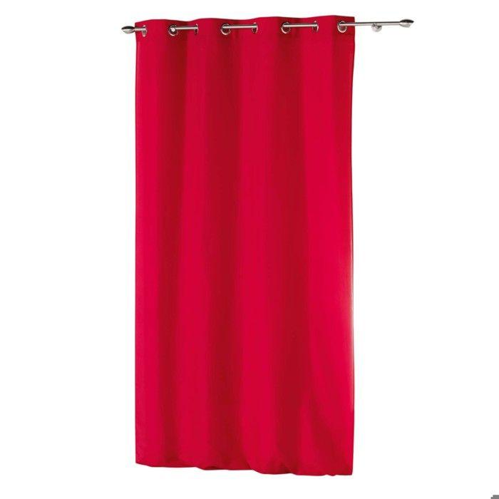Rideau a oeillets 140 x 260 cm Absolu rouge