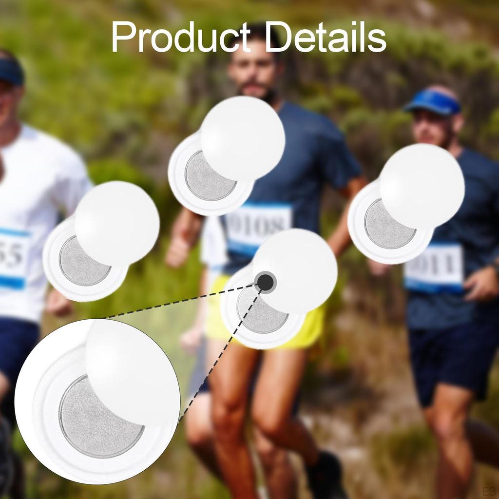 4 Pair Bib Fastener Clips, Race Number Holders for Running Supplies