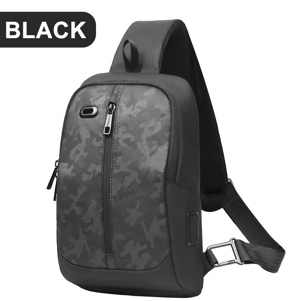 

Мужская сумка через плечо, водонепроницаемая военная тактическая сумка через плечо для мужчин, 11,3-дюймовый iPad, нагрудная сумка для мужчин с USB, для работы, спорта чёрный