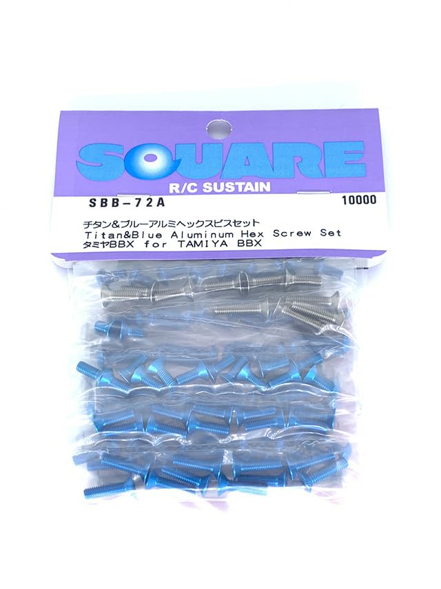 Tamiya BBX Titanium & Blue Hex Screw Set SBB-72A