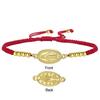 1Pcs Stainless Steel Cross Women'S Red Bracelet Holy Mother Mary Pendant Bracelet Rouge Gold Color Jewelry Religious Gifts