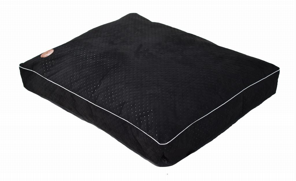 Mia Black Quilted Cushion - 85 X 70 X 10
