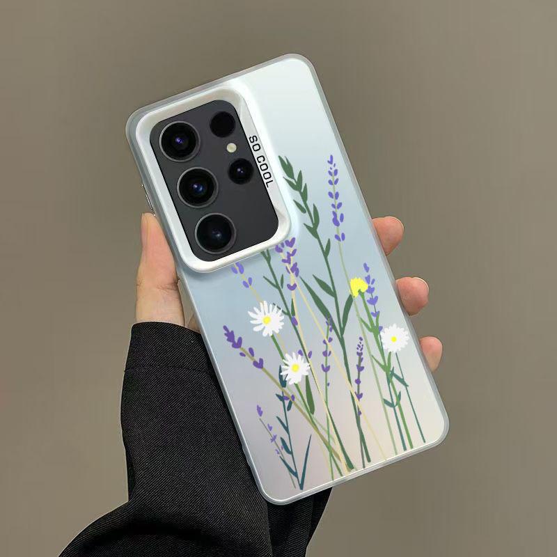

Чехол для телефона для Samsung Galaxy S25 Ultra S24 S23 FE S22 Plus A16 A54 A55 A35 A34 A33 A32 A15 A14 A13 A52 Модный чехол с принтом лавандовых цветов Samsung A25 белый