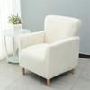 Solid Color Tub Club Armchair Cover Stretch Sloping Arm Back Slipcover Soft Single Small Chair Seater Sofa Covers For Home Club