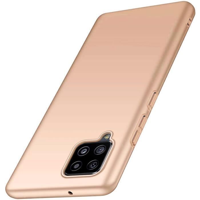 Coque de Protection - PROSHOP - Samsung Galaxy A42 - Souple - Couleur Unie Dorée - Durable