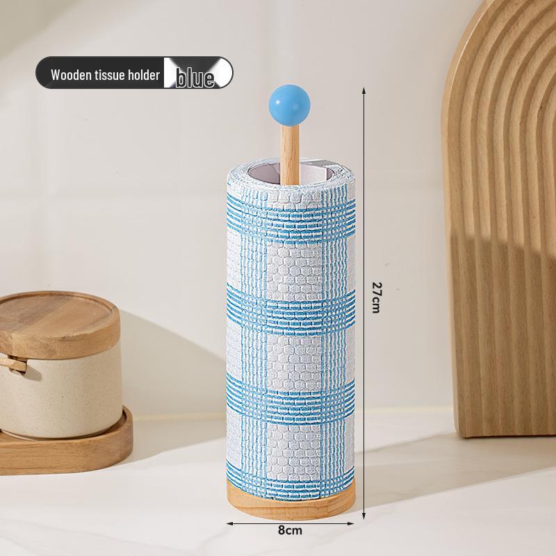 Multifunctional Kitchen Roll and Storage Rack for Paper Towels, Disposable Rags, and Plastic Wrap