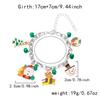 Christmas Tree Stan Claus Snowman Elk Metal Charms Chain Bracelets for Women Girls Xmas Tree Bracelet Jewelry Gift Adjustable