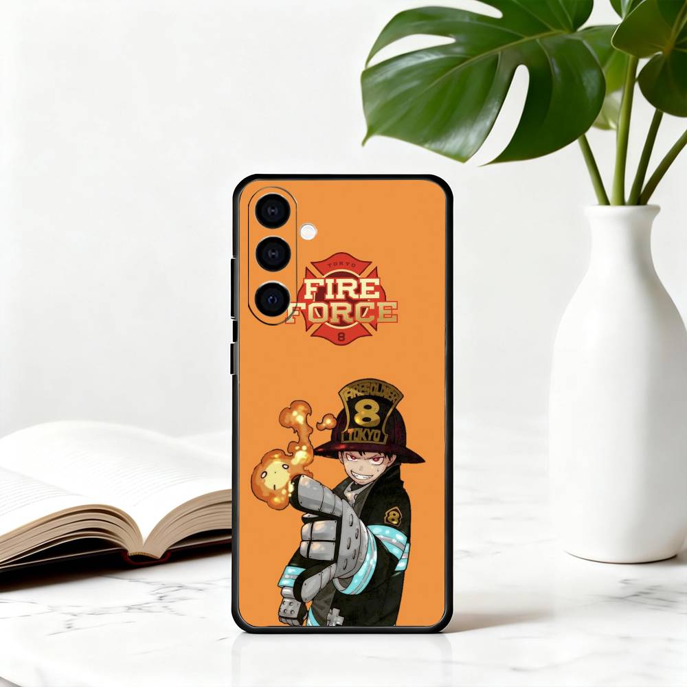 

Fire Force S-Shinra K-Kusakabe-SK Phone Case For Samsung Galaxy A73,A72,A71,A70,A53,A52,A51,Others Soft Black Cover Samsung a40