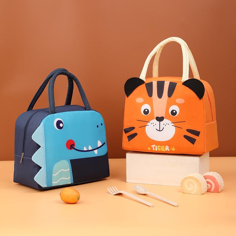 3D Cartoon Insulated Lunch Bento Bag - Thick Aluminum Foil, Ideal for Students & Outdoors
