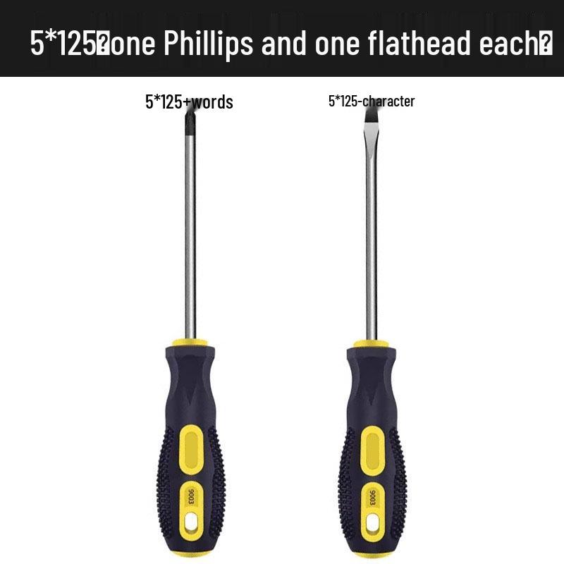 High-Strength Phillips & Slotted Screwdriver Set with Non-Slip Magnetic Handle and Chrome Vanadium for Enhanced Durability.