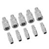 5 Sets Air Coupler Nickel Plated Stainless Steel Pneumatic Quick Connect Fittings and Plug Kit(14