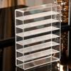 7 Compartments Storage Box Clear Plastic Makeup Cosmetic Stand Holder Makeup Lipstick Eyeshadow Palette Storage Organizer #ww