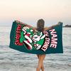 1pc Football23 Beach Towel with Custom Name, Beach/Swimming/Bath/Picnic/Camping Towel, Suitable for Seaside Beaches