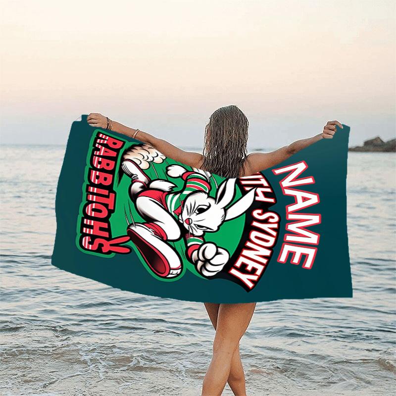 1pc Football23 Beach Towel with Custom Name, Beach/Swimming/Bath/Picnic/Camping Towel, Suitable for Seaside Beaches