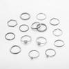 Combination Ring, Stylish And Simple Twist 15-Piece Set Ring Jewelry.