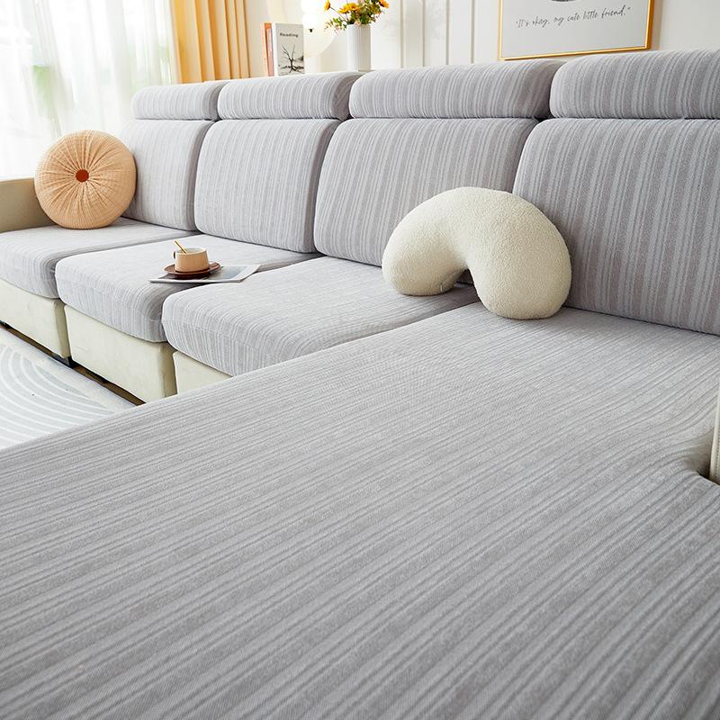 

Современный минималистичный чехол для дивана из синели, однотонный пылезащитный чехол для дивана, эластичный нескользящий универсальный чехол для дивана Four Seasons 50-70cm*50-70cm